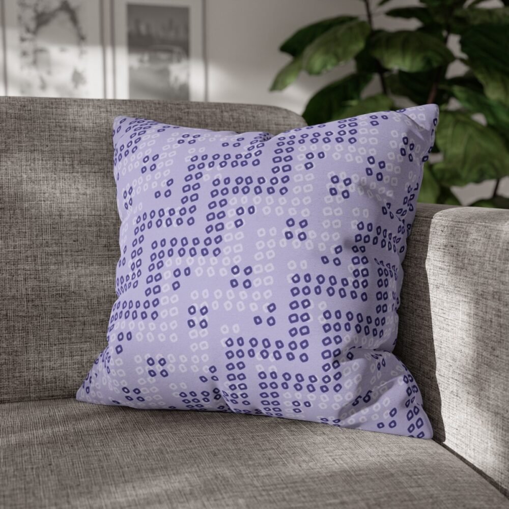 Bandanna Pattern on Purple Grey Throw Pillow Covers - Image 6