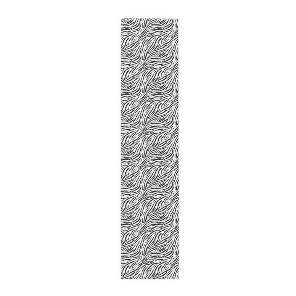Modern Black and White Zebra Striped Dining Table Runners - Image 5