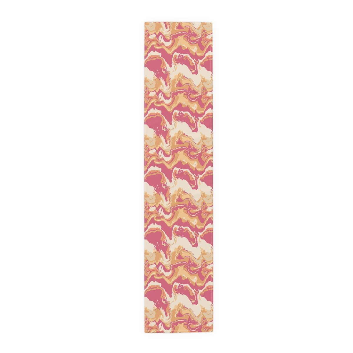 Camouflage Wavy Liquid Tie Dye Marble Pink Dining Table Runners - Image 6