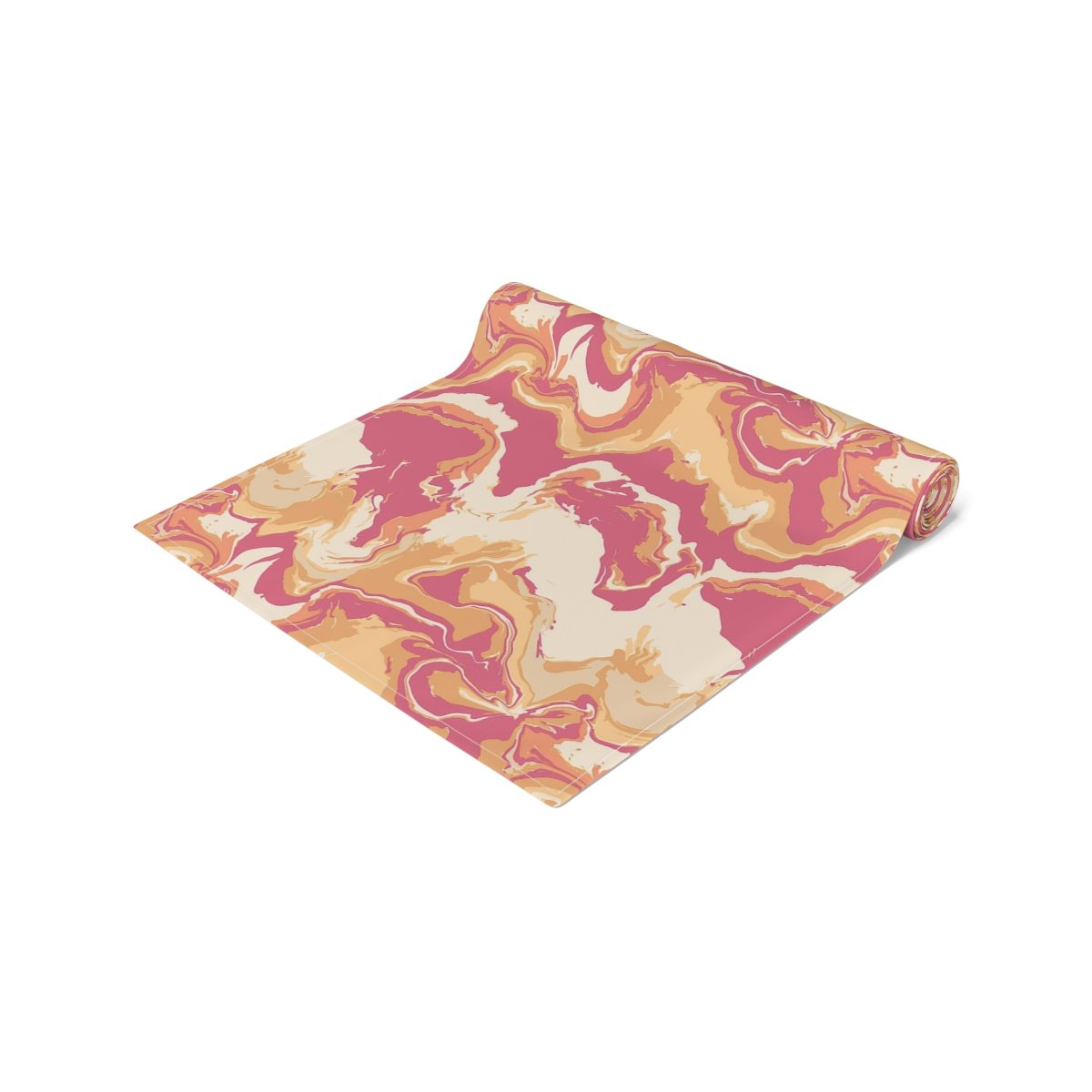 Camouflage Wavy Liquid Tie Dye Marble Pink Dining Table Runners - Image 7