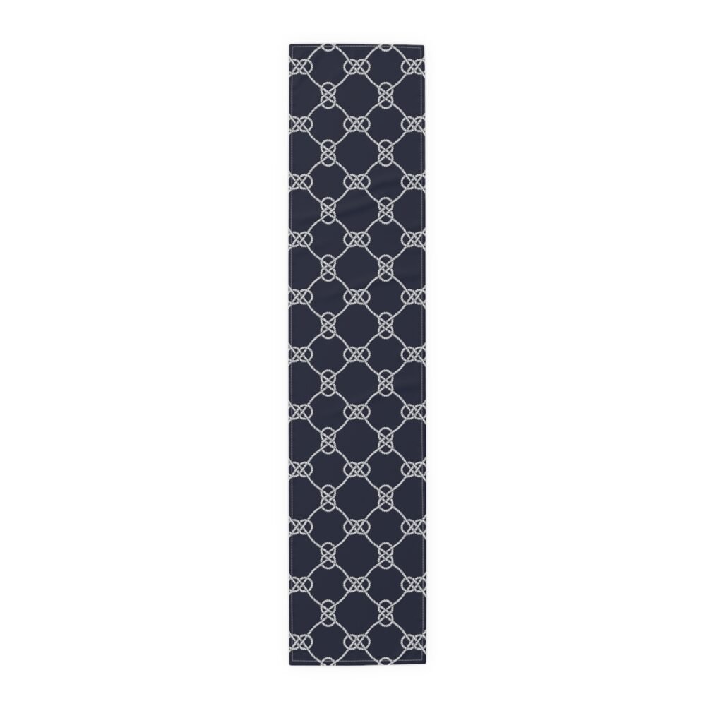 Nautical Rope Pattern on Dark Blue Dining Table Runners - Image 6