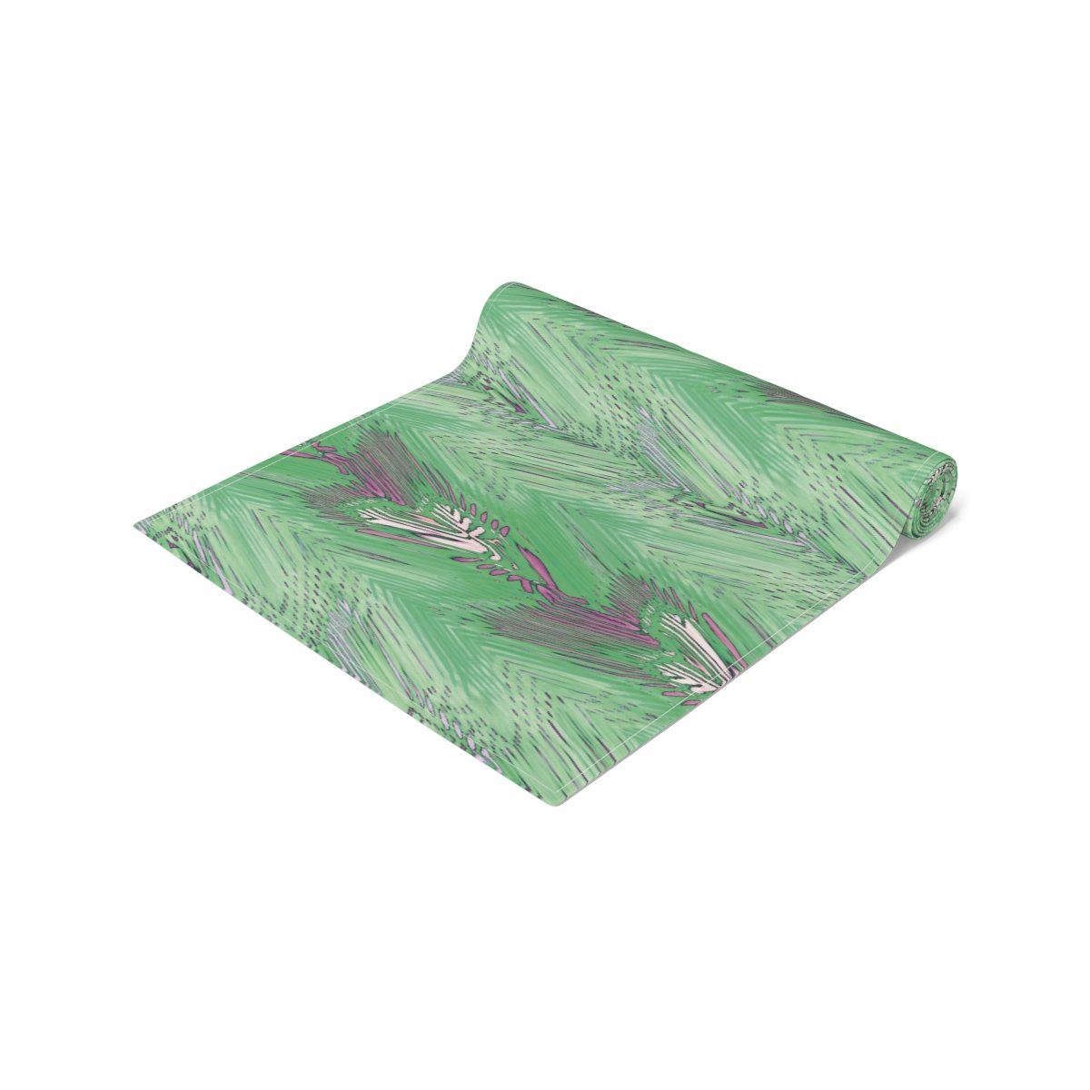 Lettuce Green Tie Dye Spring Dining Table Runners - Image 7