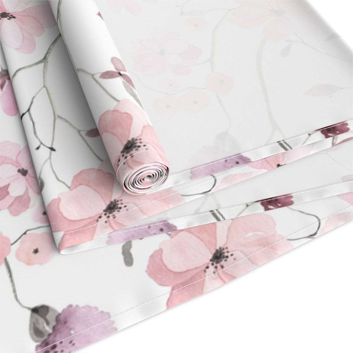 Light Pink Floral Print Dining Table Runners - Image 8