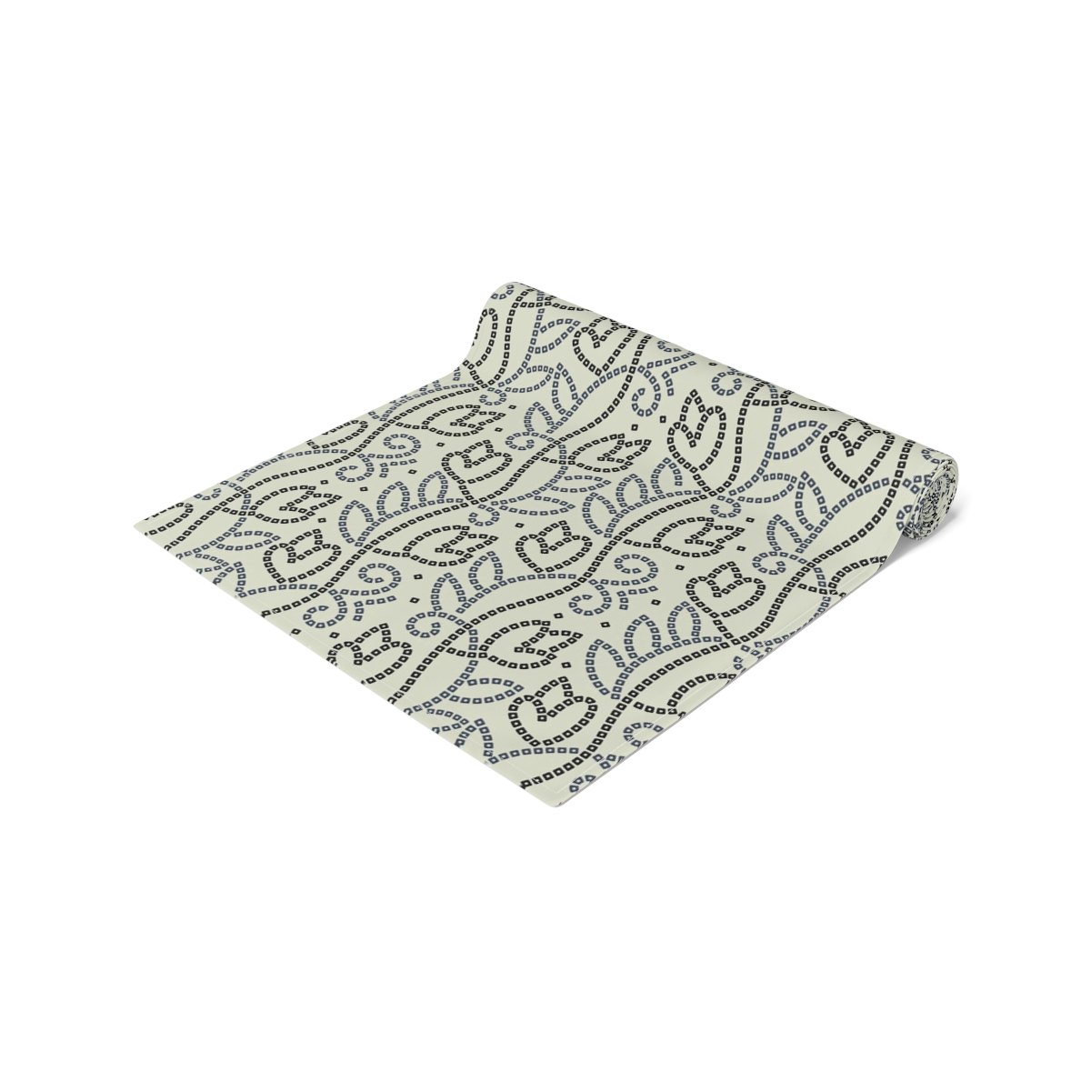 Cute Bandanna Pattern on Off White Dining Table Runners - Image 7