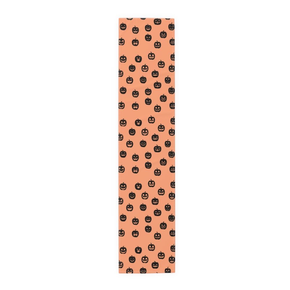 Halloween Pumpkin Black Heads over Orange Table Runners - Image 3