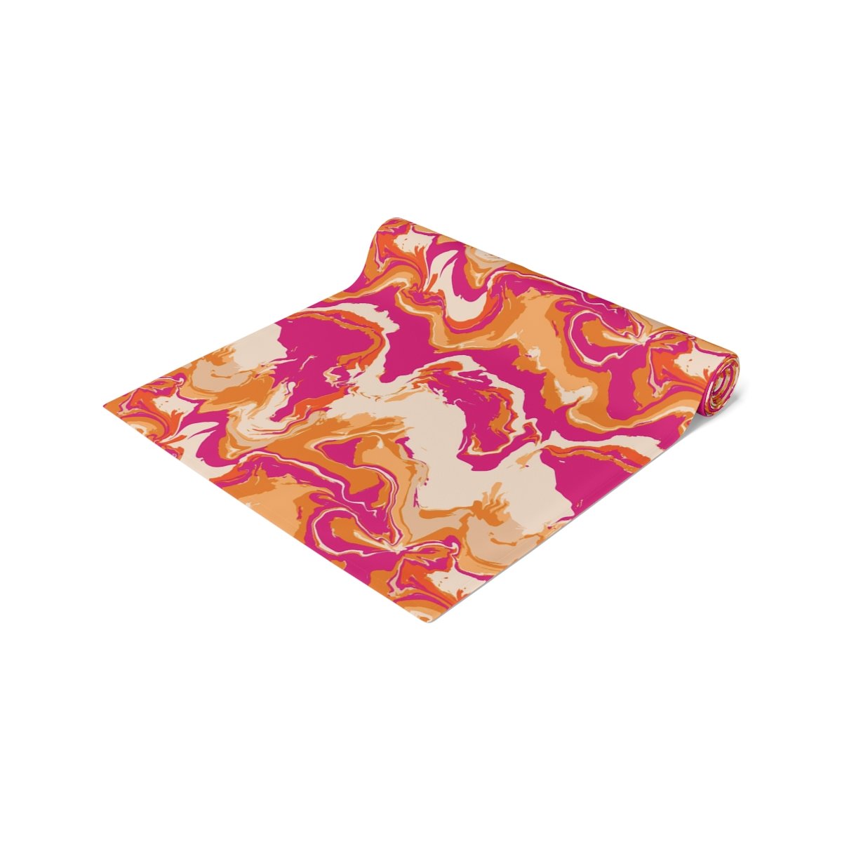 Camouflage Wavy Liquid Tie Dye Marble Pink Dining Table Runners - Image 12