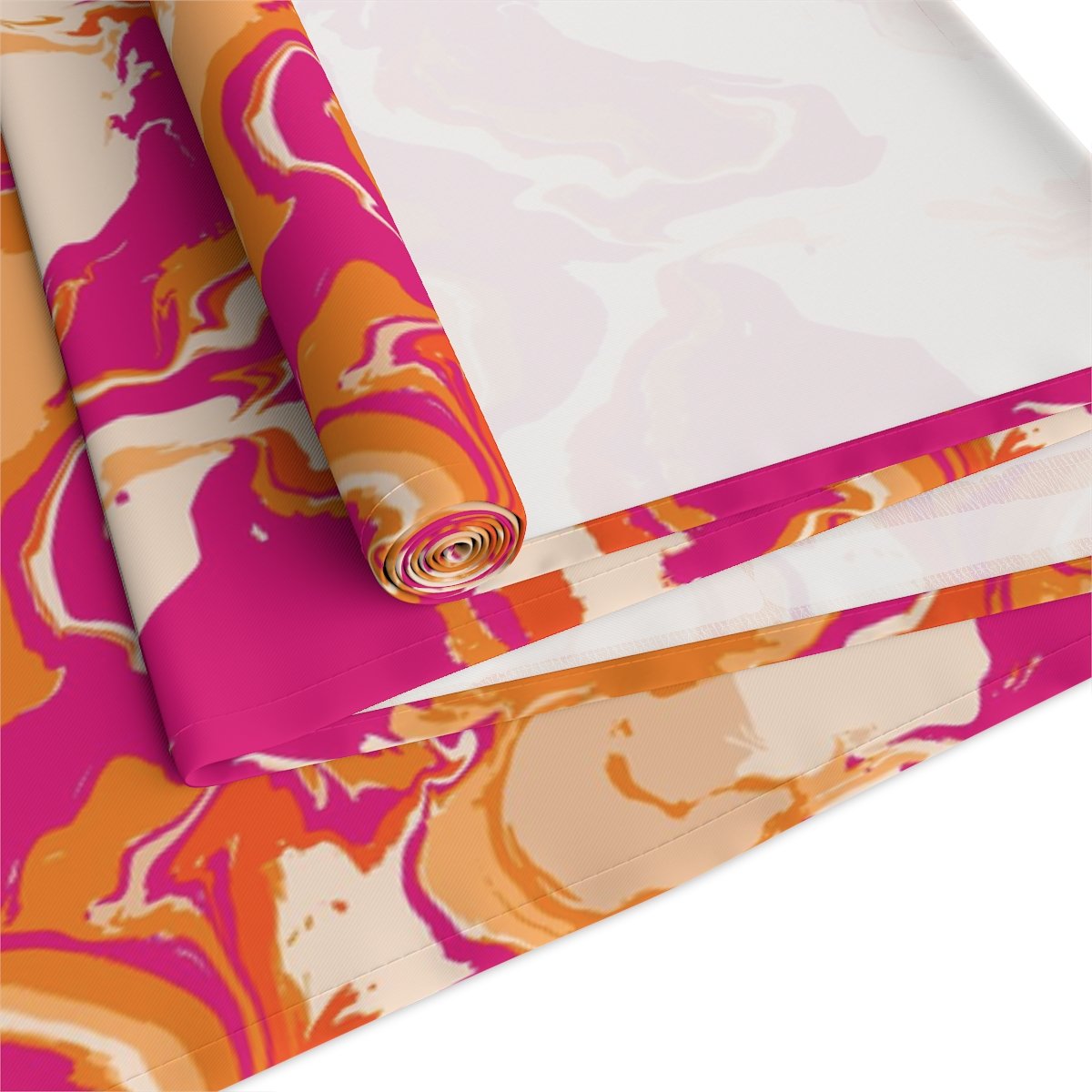 Camouflage Wavy Liquid Tie Dye Marble Pink Dining Table Runners - Image 13