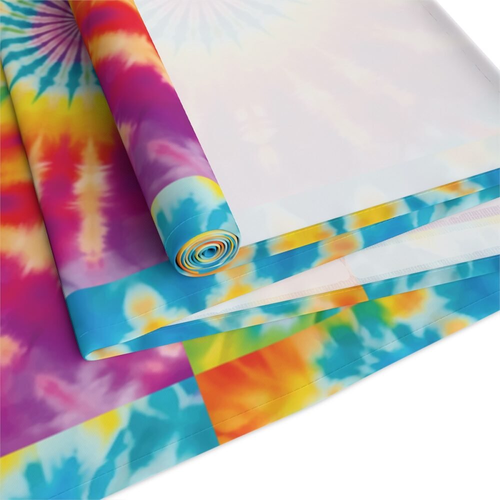 Abstract Rainbow Color Tie Dye Print Dining Table Runners - Image 13