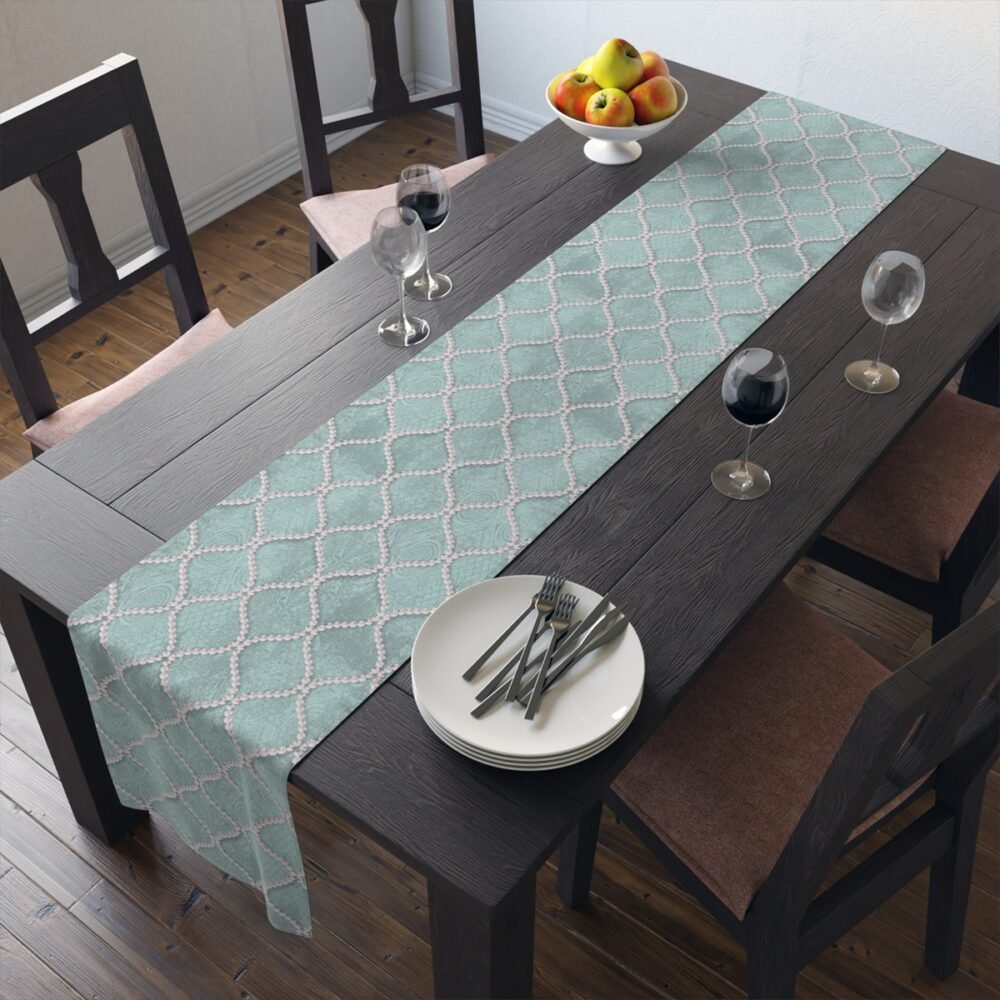 Mint Blue Table Runner