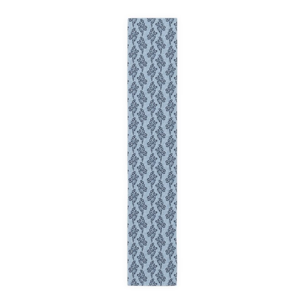 Printed Indigo Blue Nautical Design Dining Table Runners - Image 2