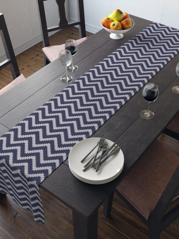 Navy Chevron Table Runner