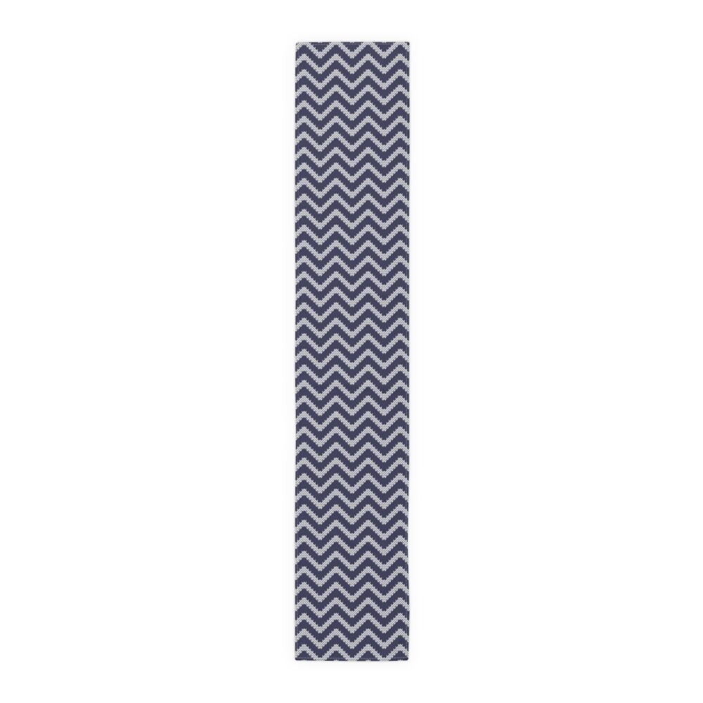 Navy Chevron Nautical Print Dining Table Runners - Image 2