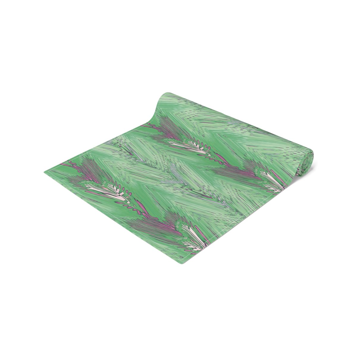 Lettuce Green Tie Dye Spring Dining Table Runners - Image 3