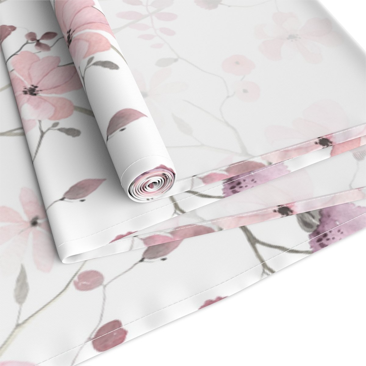 Light Pink Floral Print Dining Table Runners - Image 4