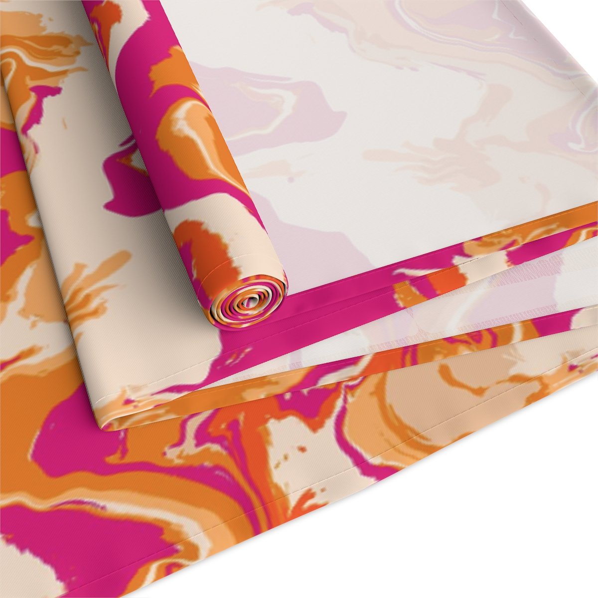 Camouflage Wavy Liquid Tie Dye Marble Pink Dining Table Runners - Image 18