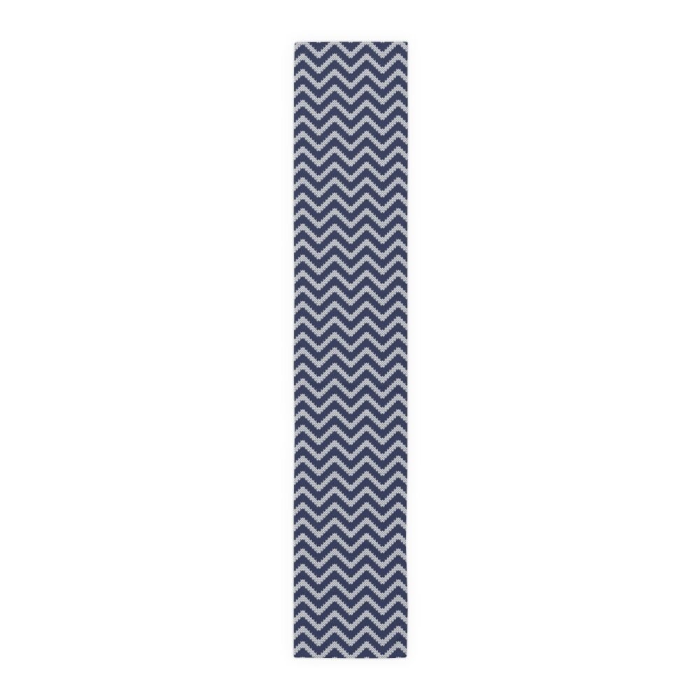 Navy Chevron Nautical Print Dining Table Runners - Image 16