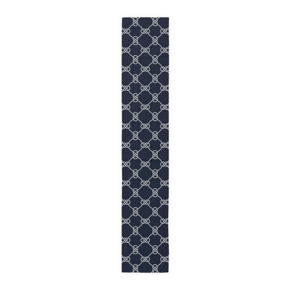 Nautical Rope Pattern on Dark Blue Dining Table Runners - Image 16