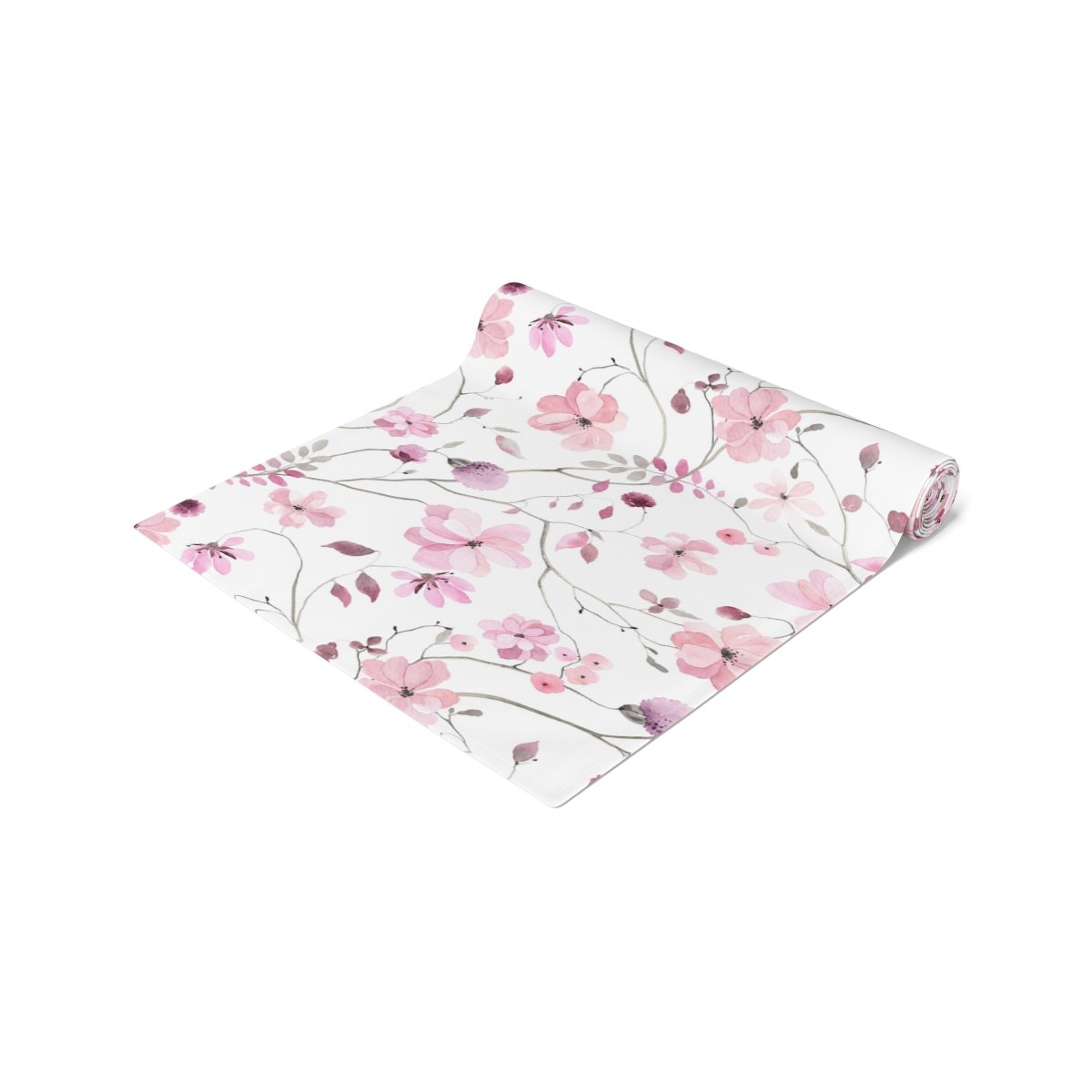 Light Pink Floral Print Dining Table Runners - Image 17