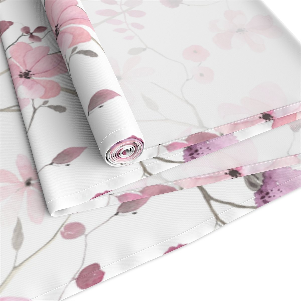 Light Pink Floral Print Dining Table Runners - Image 18