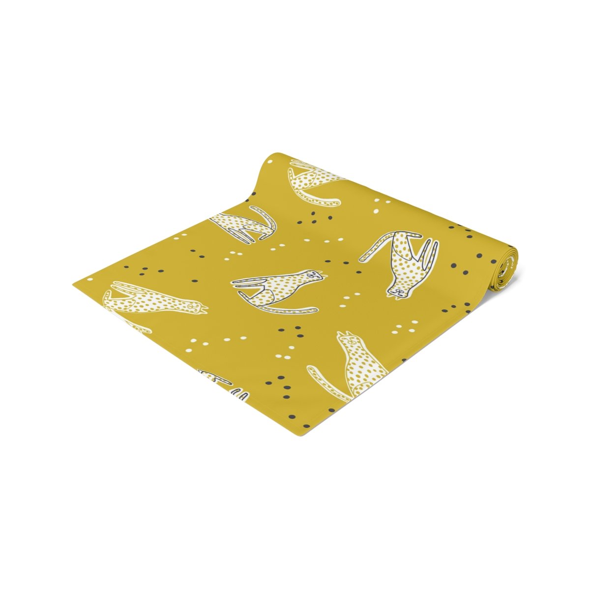 Yellow Cheetah Animal Print Table Runners For Home Decoration - Image 2