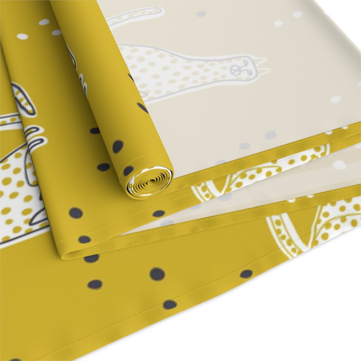 Yellow Cheetah Animal Print Table Runners For Home Decoration - Image 3