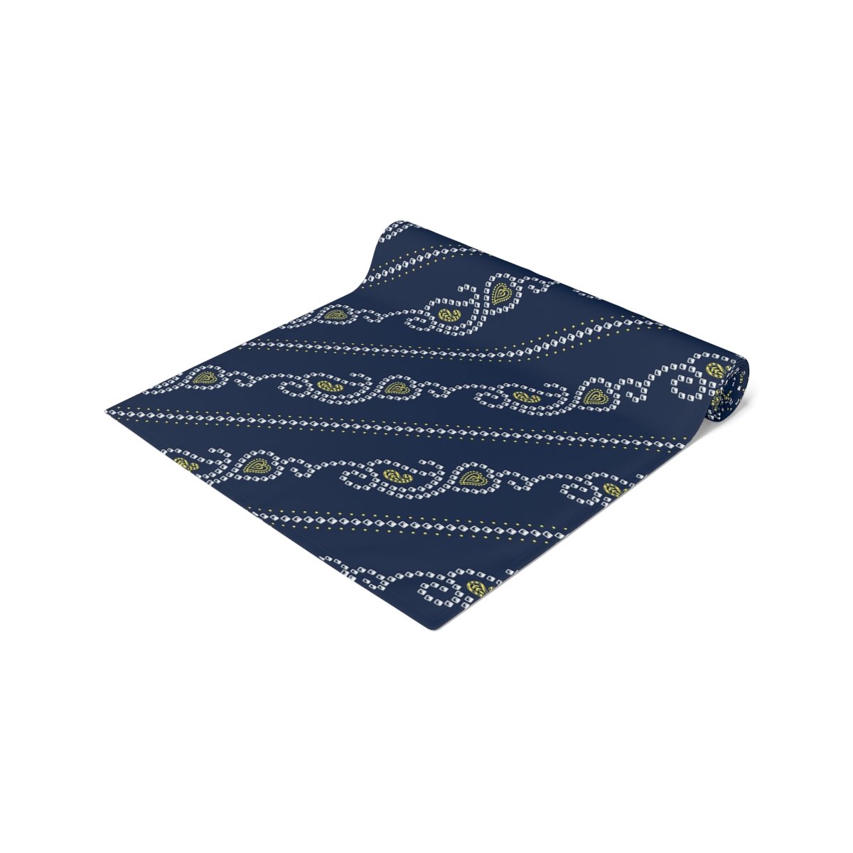 Paisley Bandanna Pattern on Navy Dining Table Runners - Image 3
