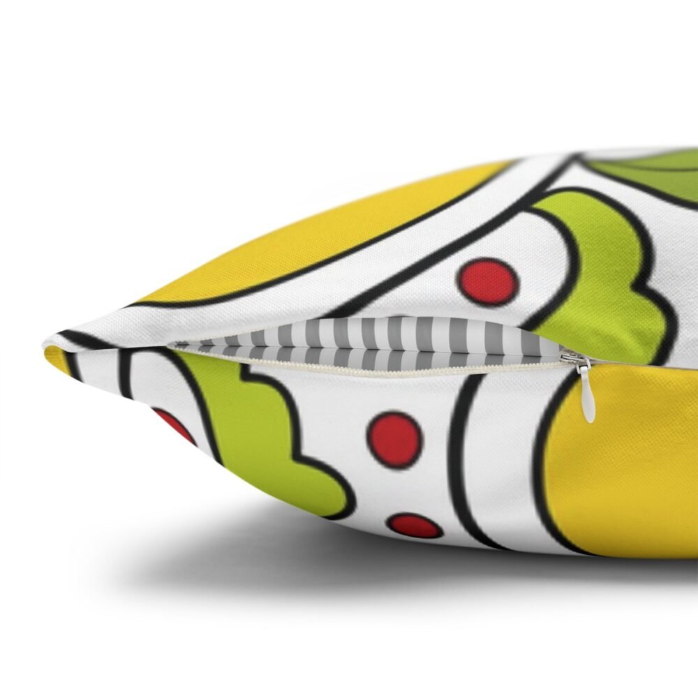 Artistic Mango Design with Leaves White Throw Pillow Covers - Image 5
