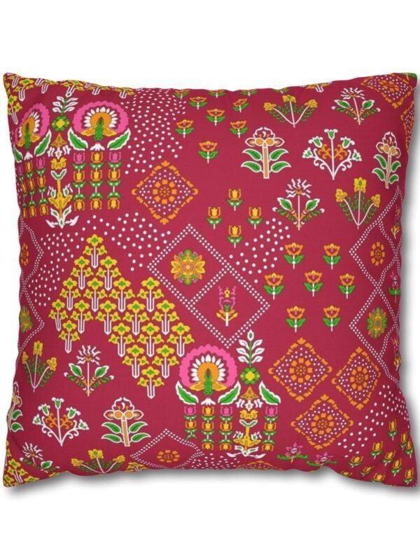 Pink Bandhani Print Pillow Covers