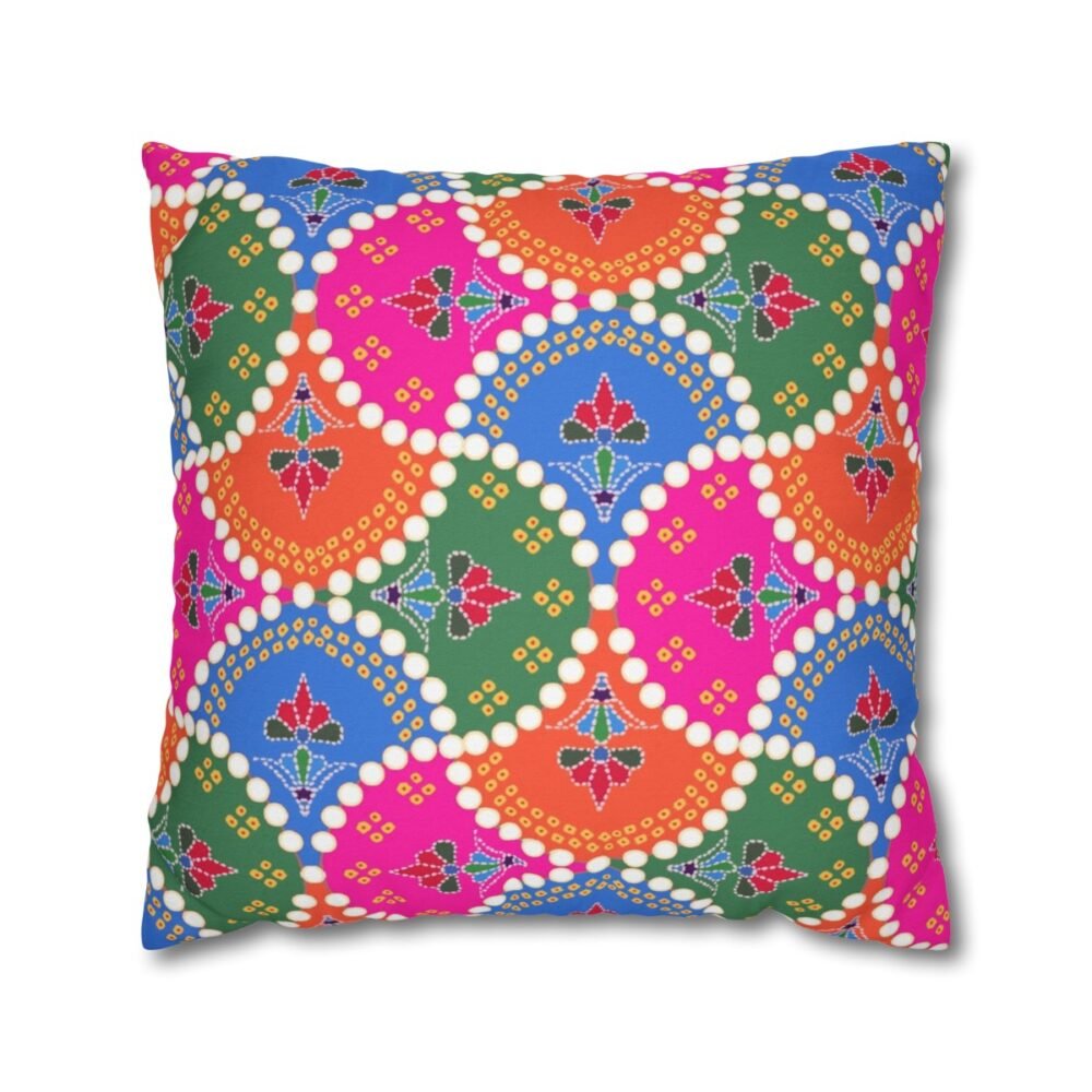 Colorful Patoda Bandhani Throw Pillow Covers
