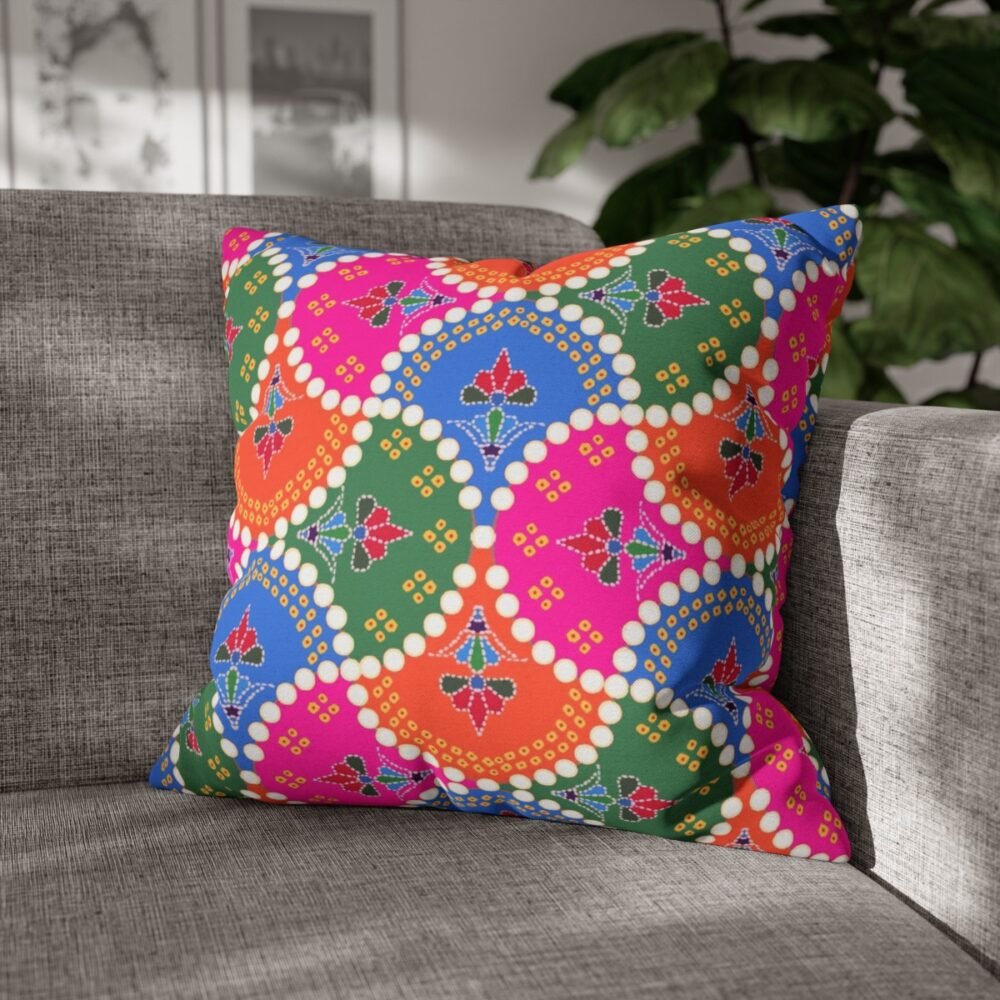 Colorful Patoda Bandhani Throw Pillow Covers - Image 4