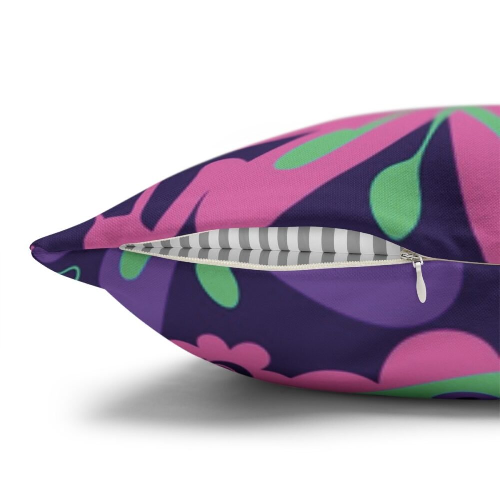 Bright Floral Tropical Neon Color Throw Pillow Covers - Image 3