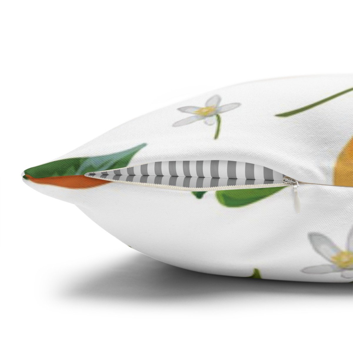 Vintage Lemon Design Print on White Throw Pillow Covers - Image 3