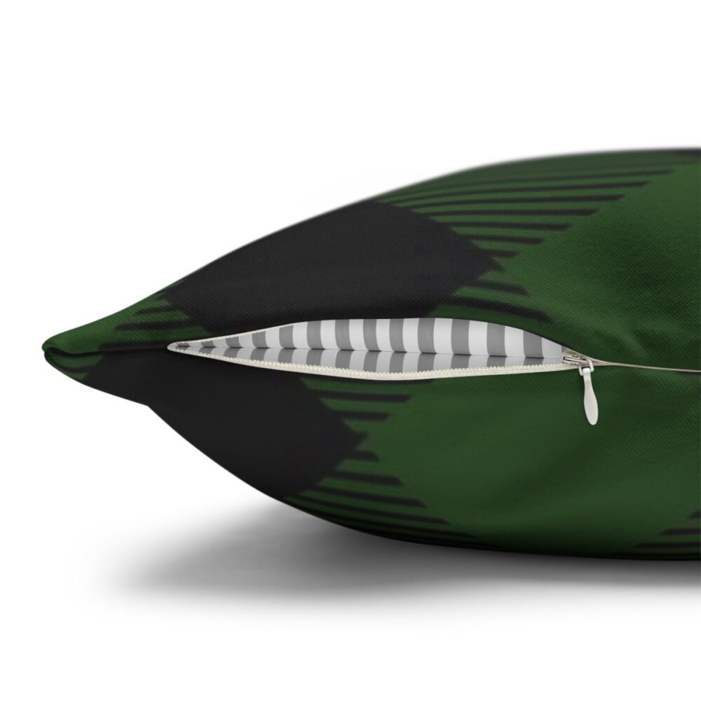 Modern Green Plaid Fabric Throw Pillow Covers - Image 3