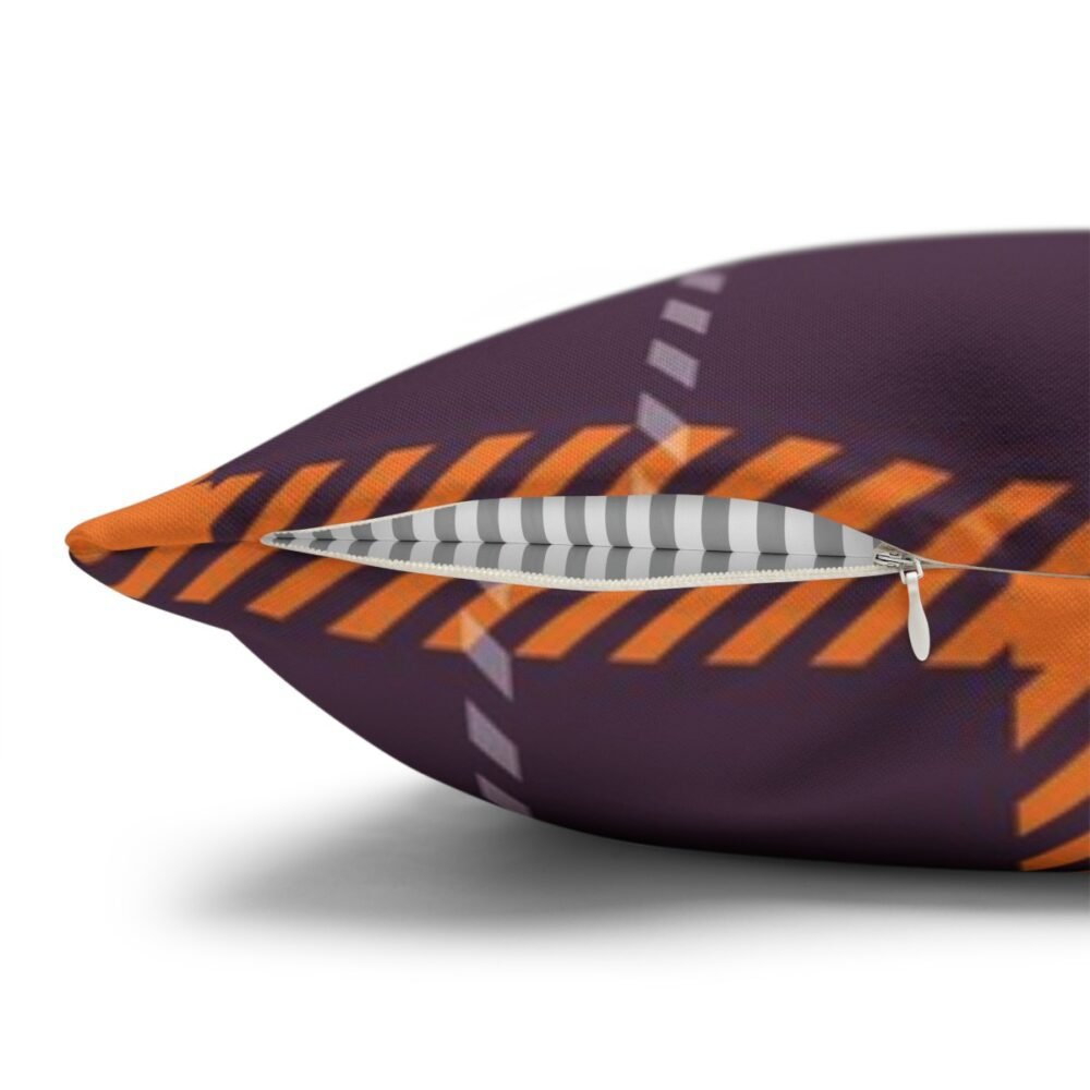 Orange Purple Tartan Plaid Throw Pillow Covers - Image 3