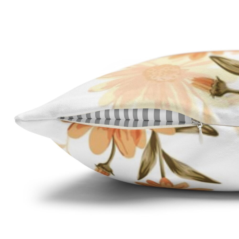 Pretty Orange Daisy Flowers Print Throw Pillow Covers - Image 3