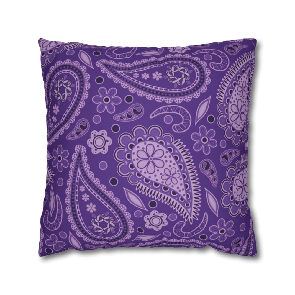 Decorative Purple Paisley Throw Pillow Covers