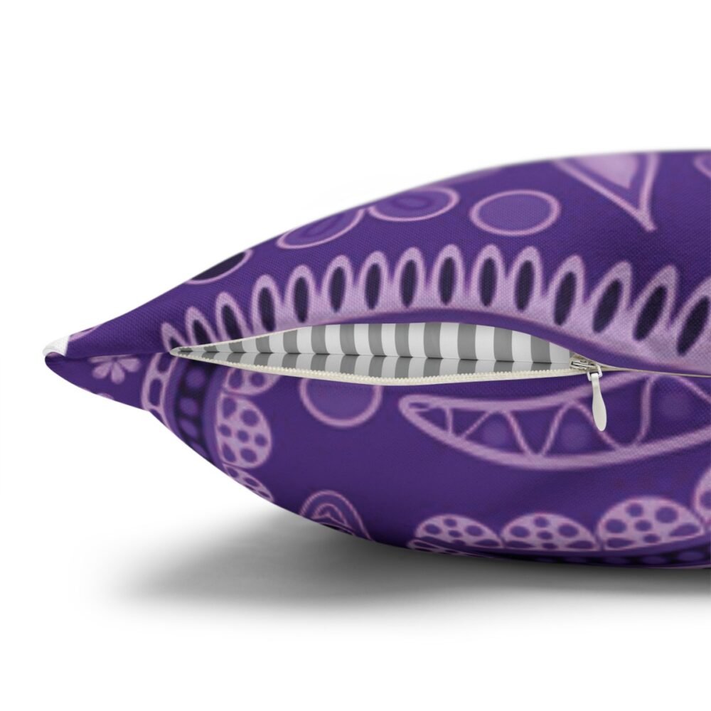 Decorative Purple Paisley Throw Pillow Covers - Image 3