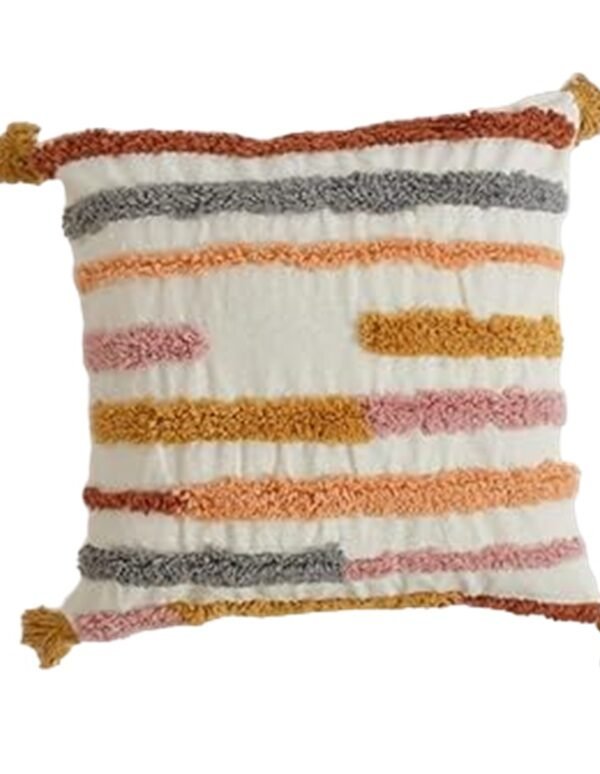 Multi Color Tufted Pillow Cover