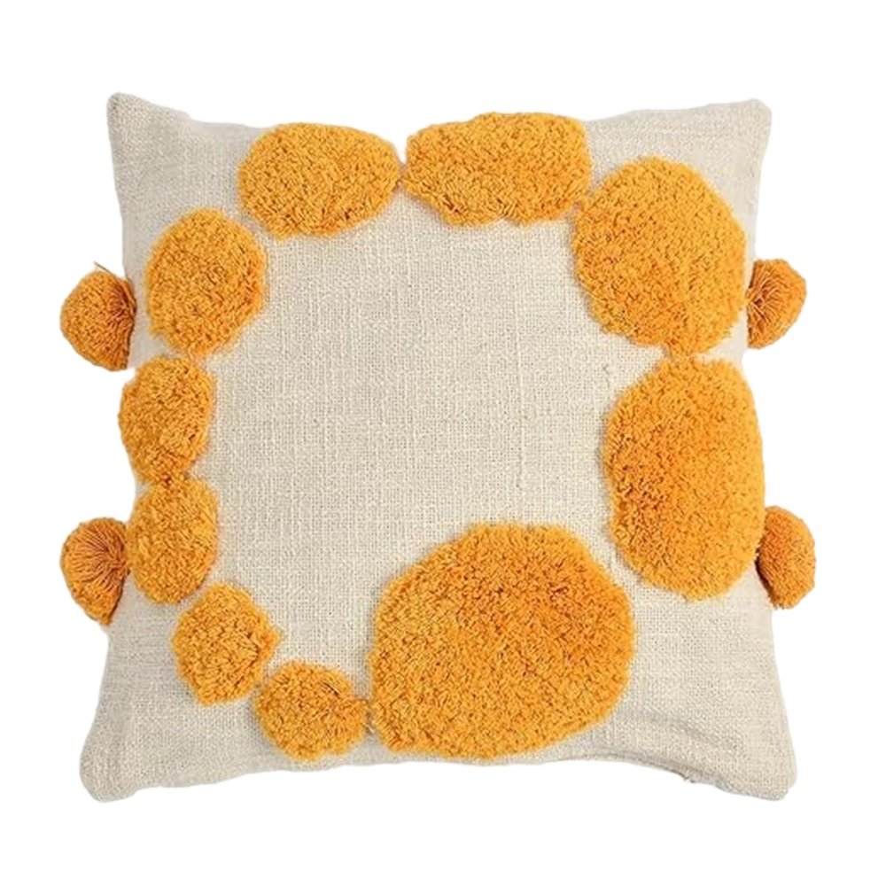 Yellow Circle Pillow Covers