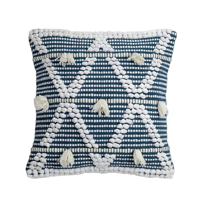 Blue Woven Cushion Covers