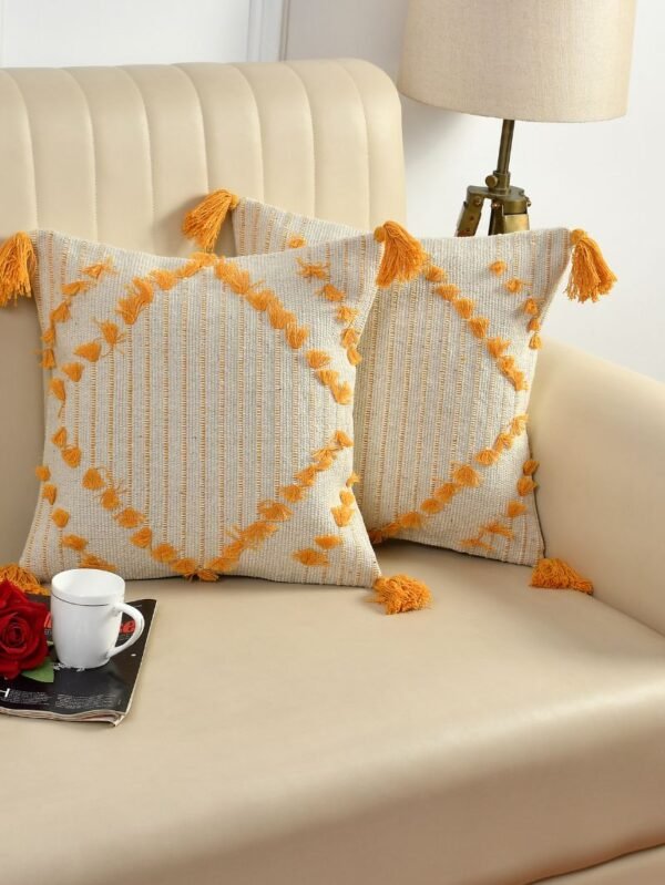 Yellow Boho Pillow Covers