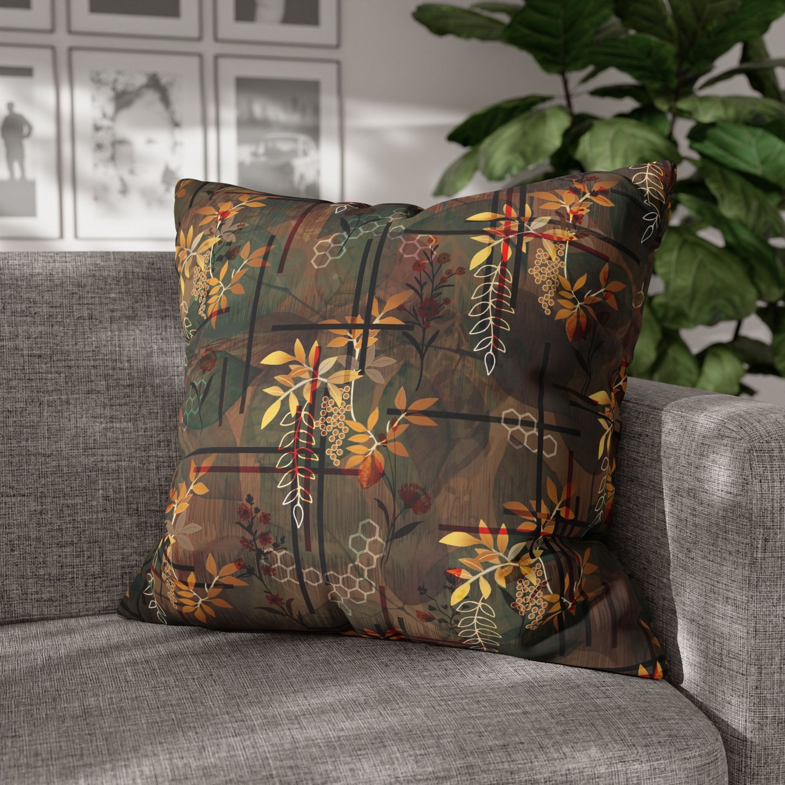 Colorful Floral Digital Print Pillow Euro Shams - Image 5