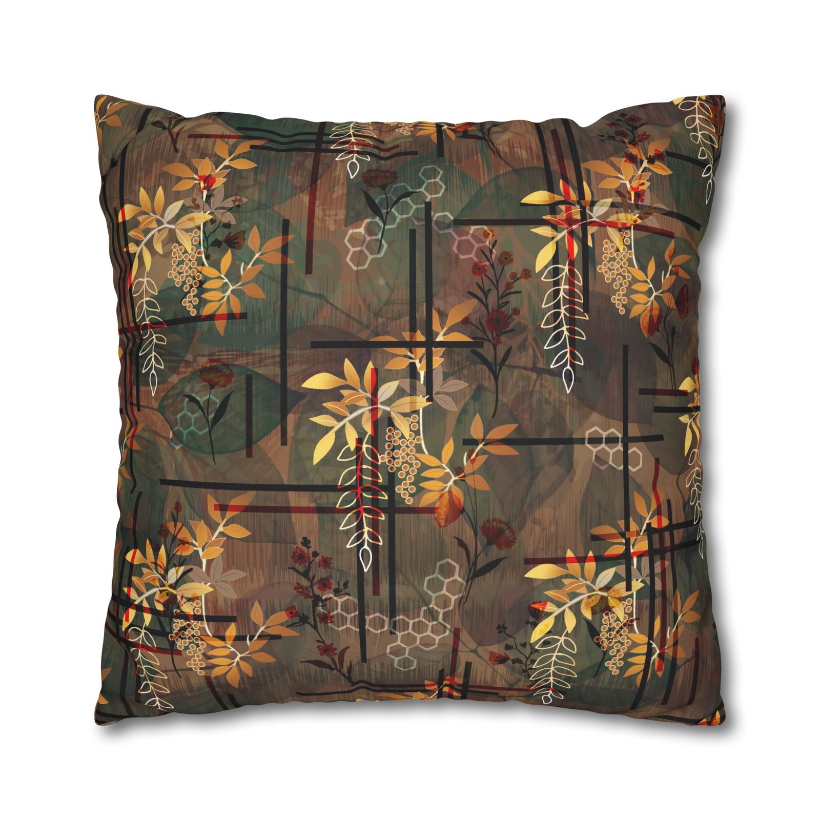 Colorful Floral Digital Print Pillow Euro Shams - Image 3