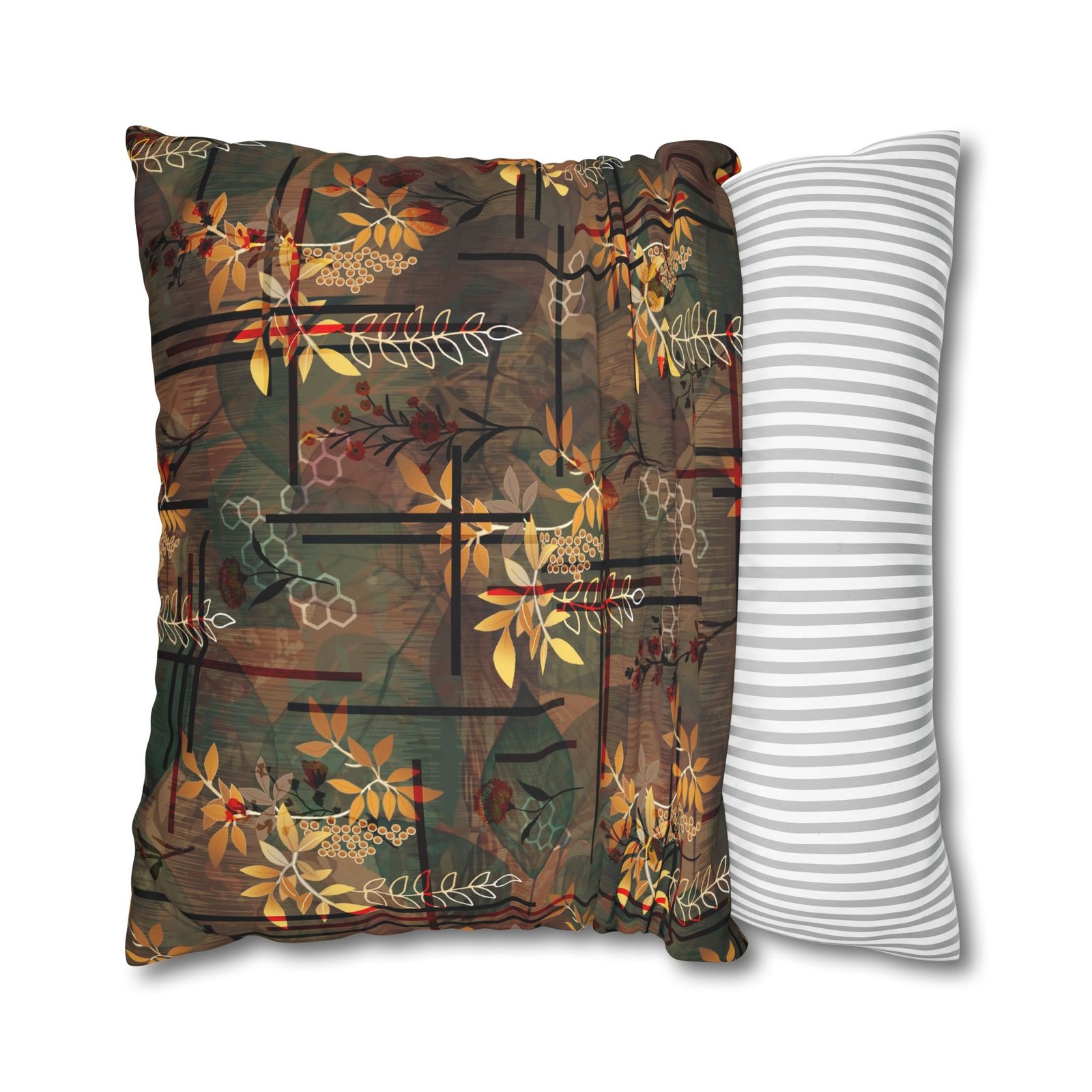 Colorful Floral Digital Print Pillow Euro Shams - Image 2