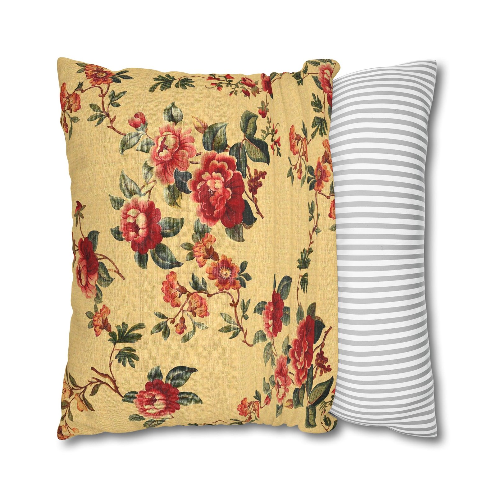 Beautiful William Morris Red Floral Design Euro Shams - Image 3