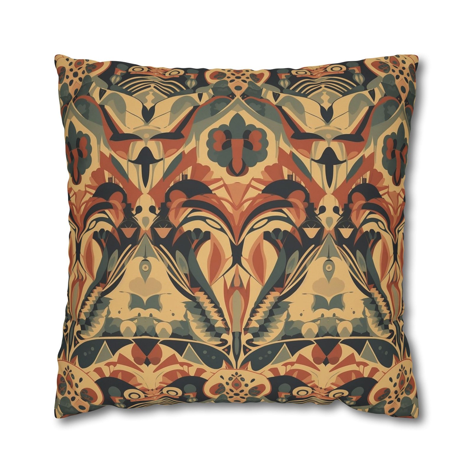William Morris Flowers Design Brown Pillow Euro Shams
