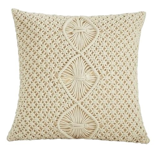 Cream Macrame pillow cover