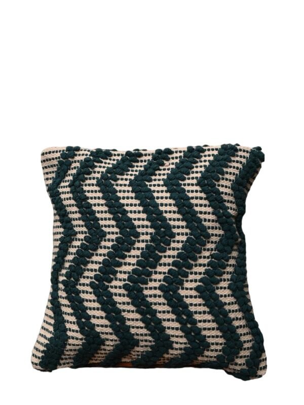 Woven Green Zig-Zag Cushion Covers