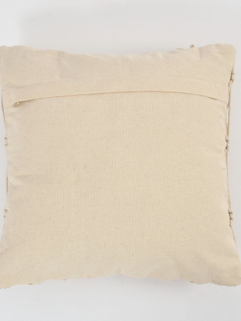 Handmade Natural White Macrame Pillow Covers 16x16 - Image 4