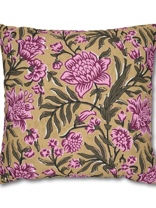 Pink n Green Floral Pillow Covers